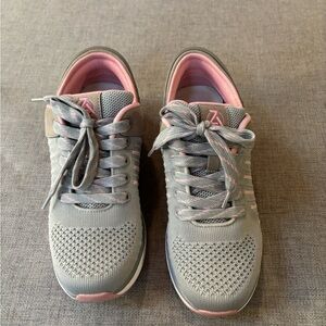 NWOB Zeba brand, like new Women's Gray and Pink Slip On Shoes